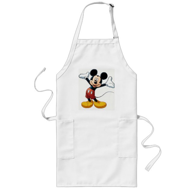 Delantal Largo Mickey Mouse Pumpkin Character – Halloween Cartoon (Frente)