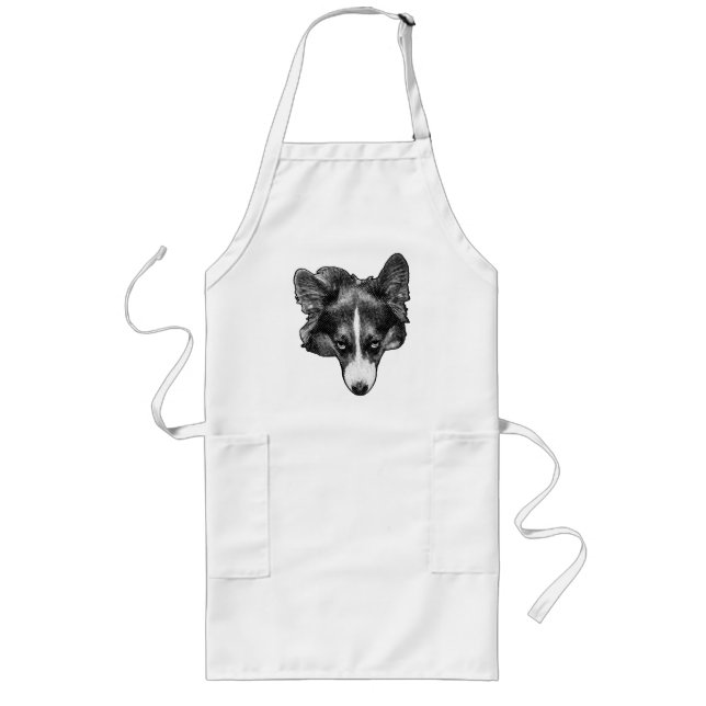 Delantal Largo mirada de cocina a media tinta (Frente)