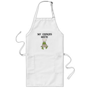 Delantal Largo Mis camisetas y regalos de la roca de las galletas