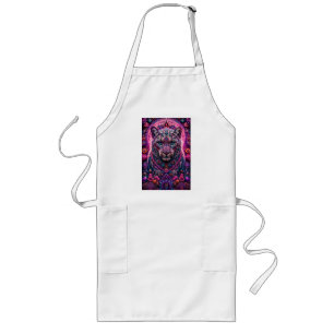 Delantal Largo Místico Mandala Floral de Pantera Neon
