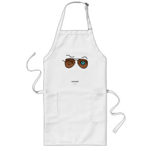 Delantal Largo Moda icónico guiño de guiño S Aviador Glasses Grad