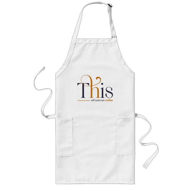 Delantal Largo Moderno, Este Elf Se Encuentra En Festividad De Ca (Frente)