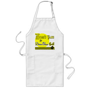 Delantal Largo Moms Taxi y Drive-Thru Grill BBQ Apron