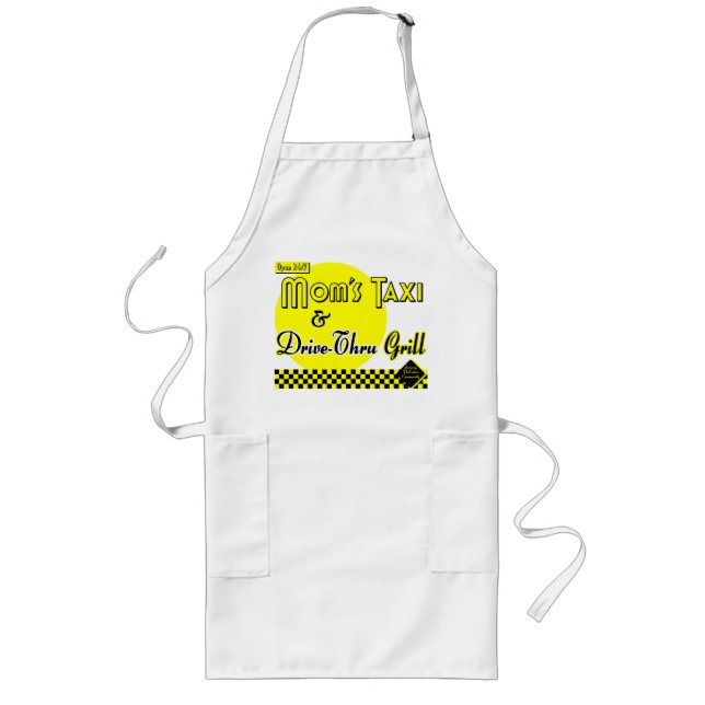 Delantal Largo Moms Taxi y Drive-Thru Grill BBQ Apron (Frente)