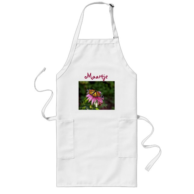 Delantal Largo monarca con la extensión de las alas (Frente)