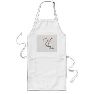 Delantal Largo Monograma inicial Apron