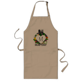 Delantal Largo Monograma personalizado Apron Chef Khaki