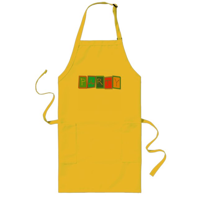 Delantal Largo Multicolor Bloques Fiesta Apron (Frente)