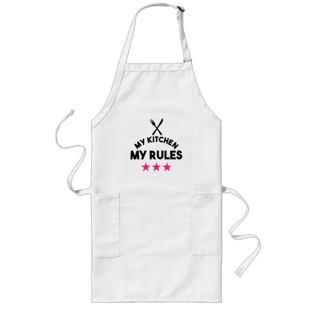Delantal Largo My Kitchen my Rules Graciosa Regalo de Chef (Frente)