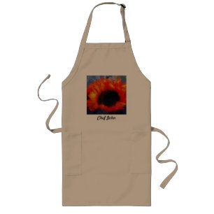 Delantal Largo Naranja Apron