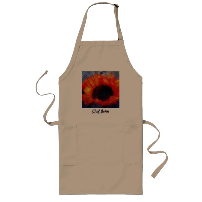 Delantal Largo Naranja Apron (Frente)