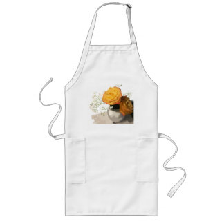 Delantal Largo Naranja Bloom Kitchen Apron