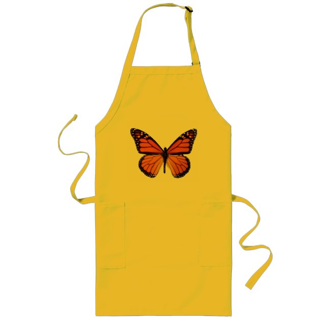 Delantal Largo Naranja Butterfly Apron (Frente)