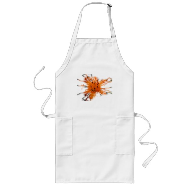 Delantal Largo Naranja Lily Apron (Frente)