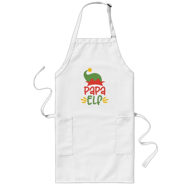 Delantal Largo Navidades de Papa Elf (Frente)