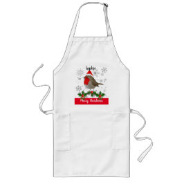 Delantal Largo Navidades festivos personalizados Robin Apron