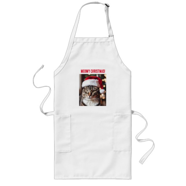 Delantal Largo ¡Navidades Meowy! (Frente)