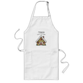 Delantal Largo Navidades personalizados Gingerbread House