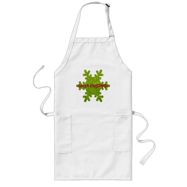 Delantal Largo ¡Navidades verdes Apron! (Frente)