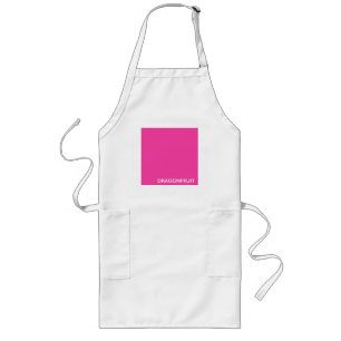 Delantal Largo Nombre del color rosa de la fruta de la bebida