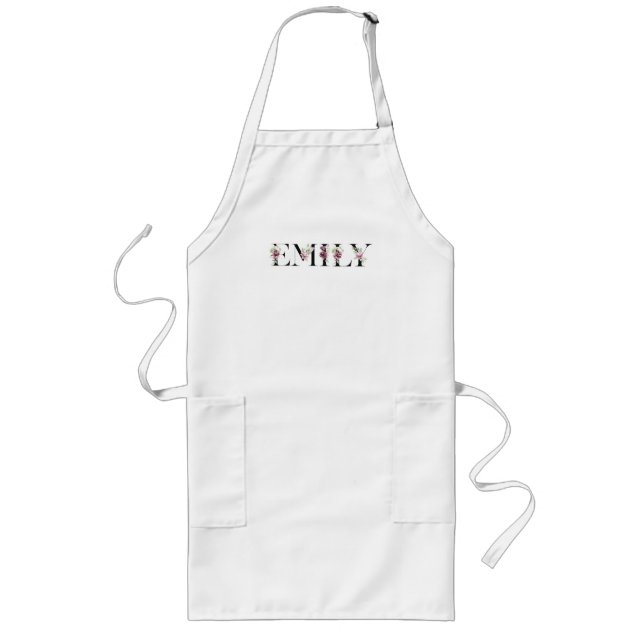 Delantal Largo Nombre Emily (Frente)