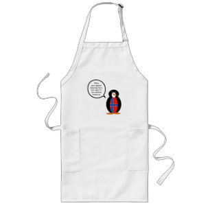 Delantal Largo Noruega Hablando Sra. Pingüino Personalizado