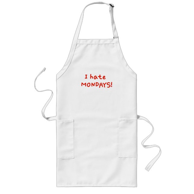 Delantal Largo ¡Odio los lunes! (Frente)