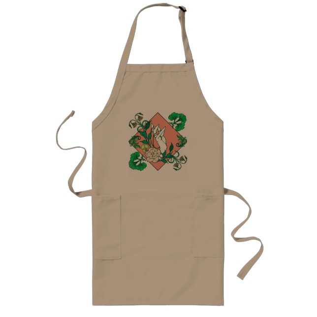 Delantal Largo "Oferta Floral" - Mano Botánica & Bloom Apron (Frente)