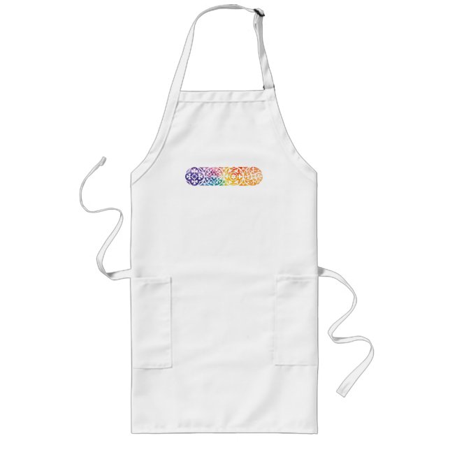 Delantal Largo Orgullo arcoiris de la ventana gótica (Frente)