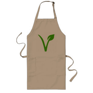 Delantal Largo orgullo del veggie, vegetariano, vegetarianos,
