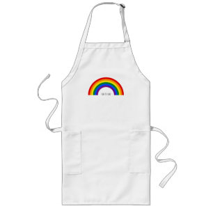 Delantal Largo Orgullo Gay de Arcoíris. El amor es amor.