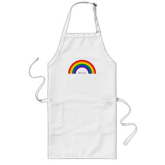 Delantal Largo Orgullo Gay de Arcoíris. El amor es amor.