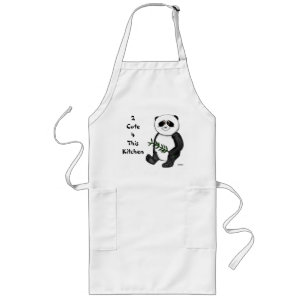 Delantal Largo Oso de panda demasiado lindo
