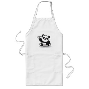 Delantal Largo oso panda pequeño y lindo