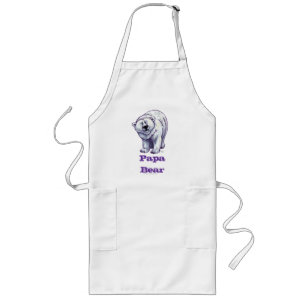 Delantal Largo Papa Bear Polar Bear Apron
