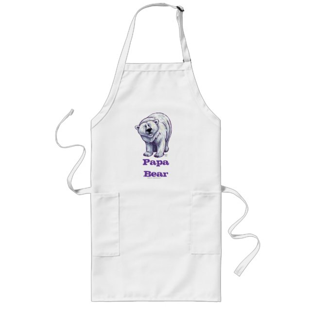 Delantal Largo Papa Bear Polar Bear Apron (Frente)