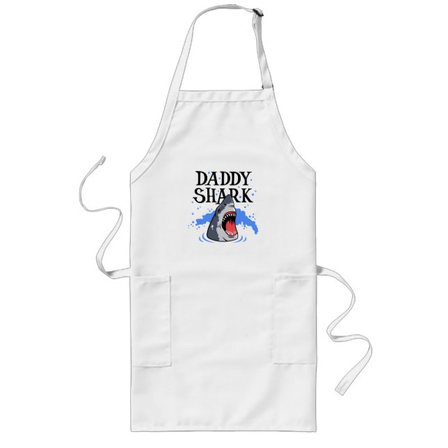 Delantal Largo Papi Tiburón - Gran Blanco (Frente)