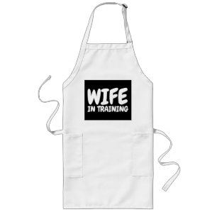 Delantal Largo Parones de la nueva cocina de la esposa, compromis