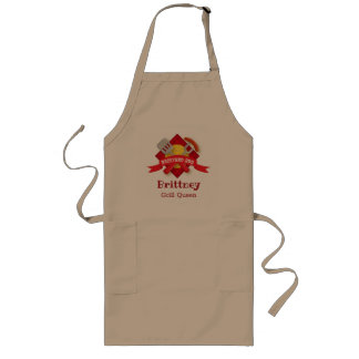 Delantal Largo Parrillada de barbacoa Reina Roja y Apron Amarillo