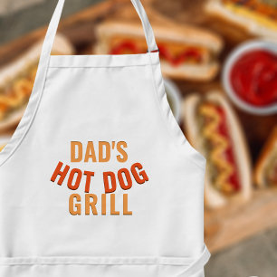 Delantal Largo Parrillada de perro caliente verano patio trasero