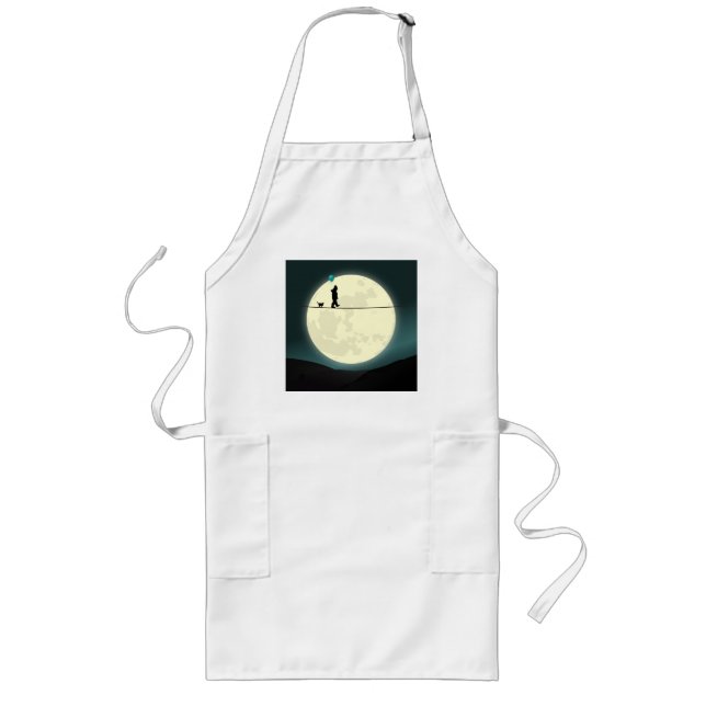 Delantal Largo Paseo nocturno peligroso (Frente)