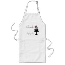 Pastel de polka negra y blanca Pastry Chef