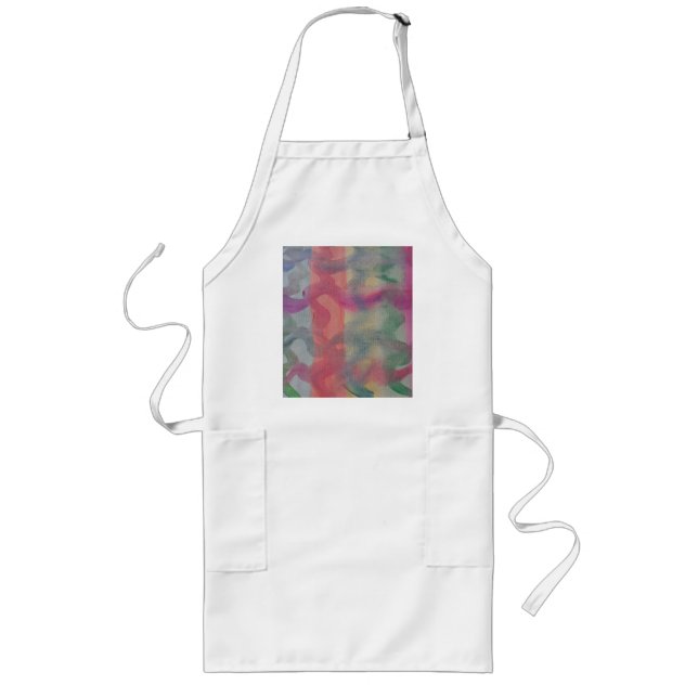 Delantal Largo Pastel Resumen Arte (Frente)