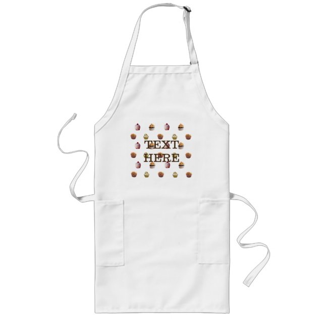 Delantal Largo Pasteles dulces Personalizado Long Apron (Frente)
