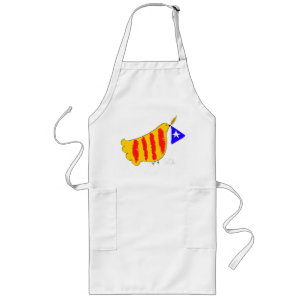 Delantal Largo Patriotic Symbol, Catalonia freedom dove.