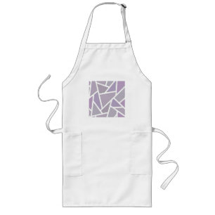 Delantal Largo Patrón de mosaico de lavanda