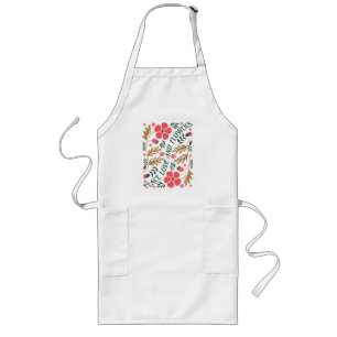 Delantal Largo Paz Amor y Flores Retro Boho Floral