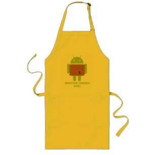 Delantal Largo Pensamientos de Honeycomb Adentro (Android Bug Dro