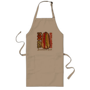 Delantal Largo Perrito caliente divertido del perro superior