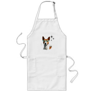 Delantal Largo Perro Basenji de mediados del siglo